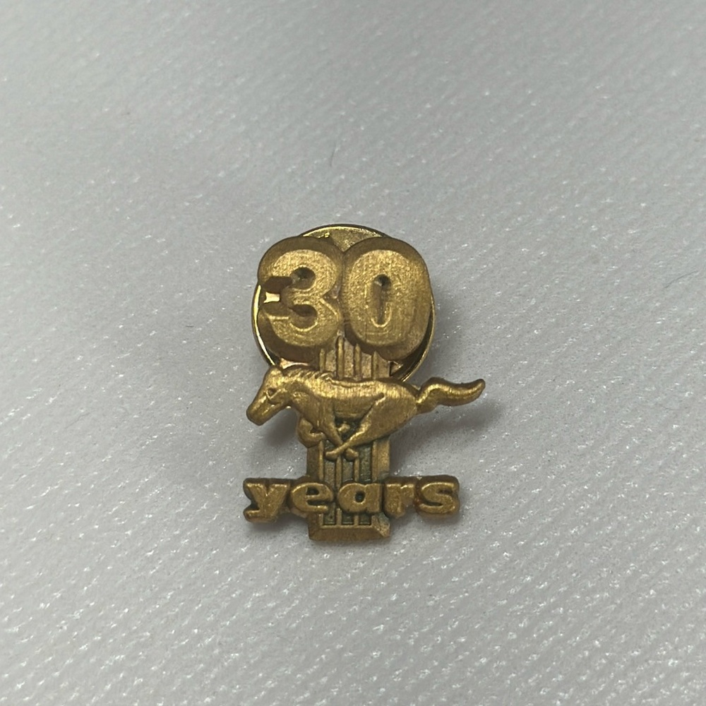 Ford Mustang 30 Years - Gold Tone -  Lapel Pin/Tie tac